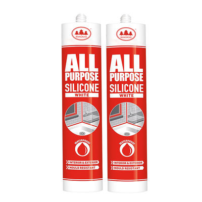 Alle doeleinden Silicone In- en Buiten Gebruik Waterdicht Poefvolle gordijnwanden Witte afdichtmiddel