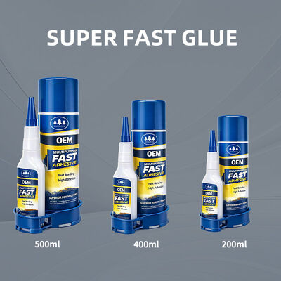 Goede prijs. Oem Fabriek Superlijm Cyanoacrylaatlijm 400ml en 100g Spray Activator Tweecomponenten Secondelijm online